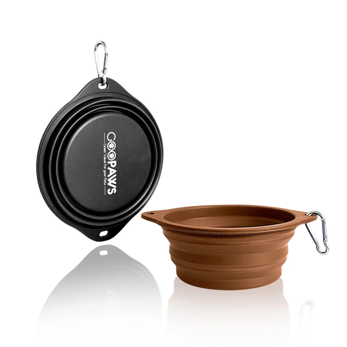 Collapsible Non-Skid Travel Bowls — 2 Pack