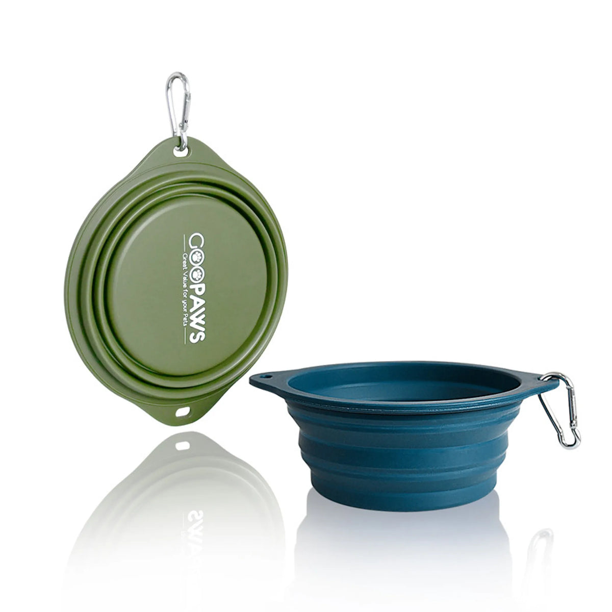 Collapsible Non-Skid Travel Bowls — 2 Pack