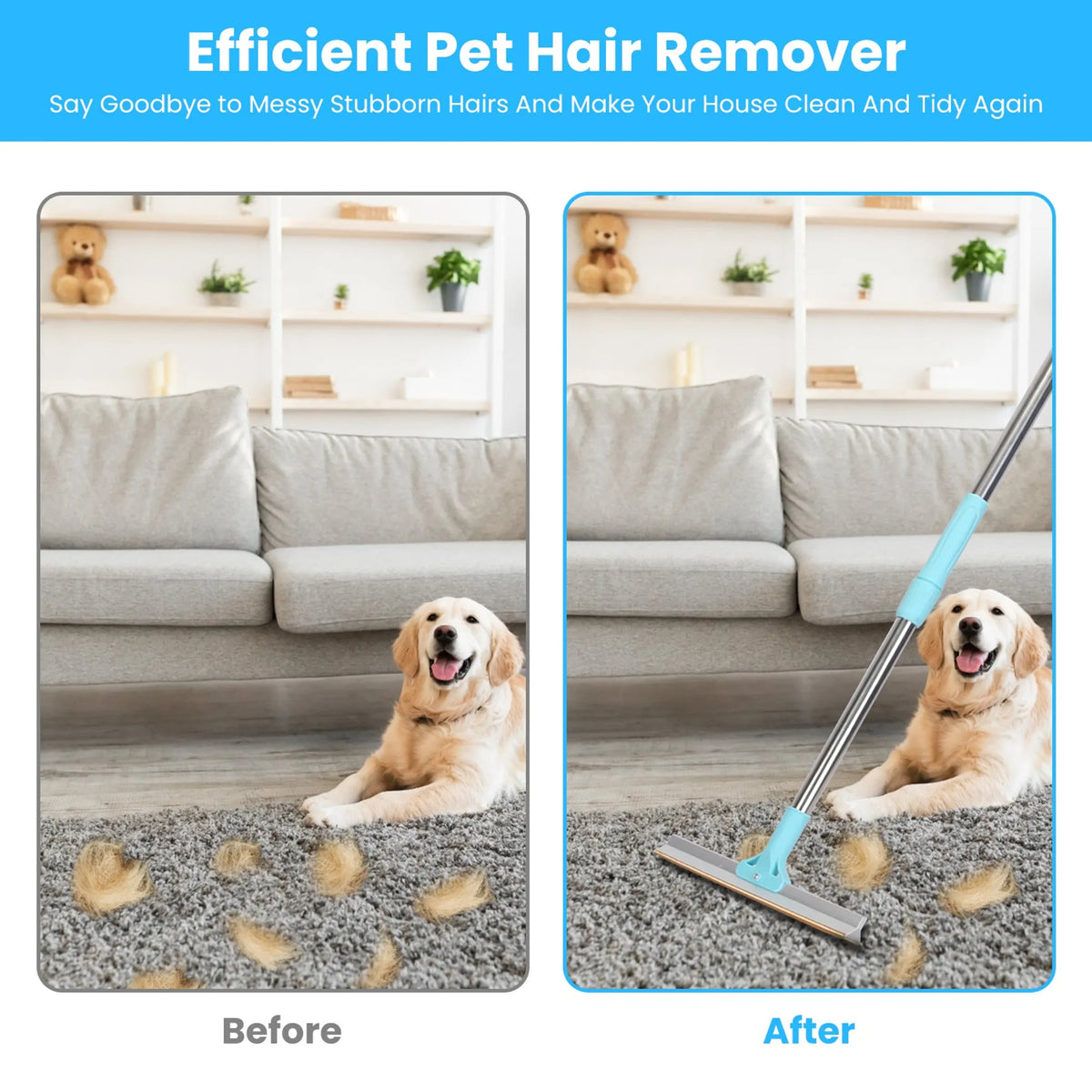 Reusable Pet Hair Remover Rake